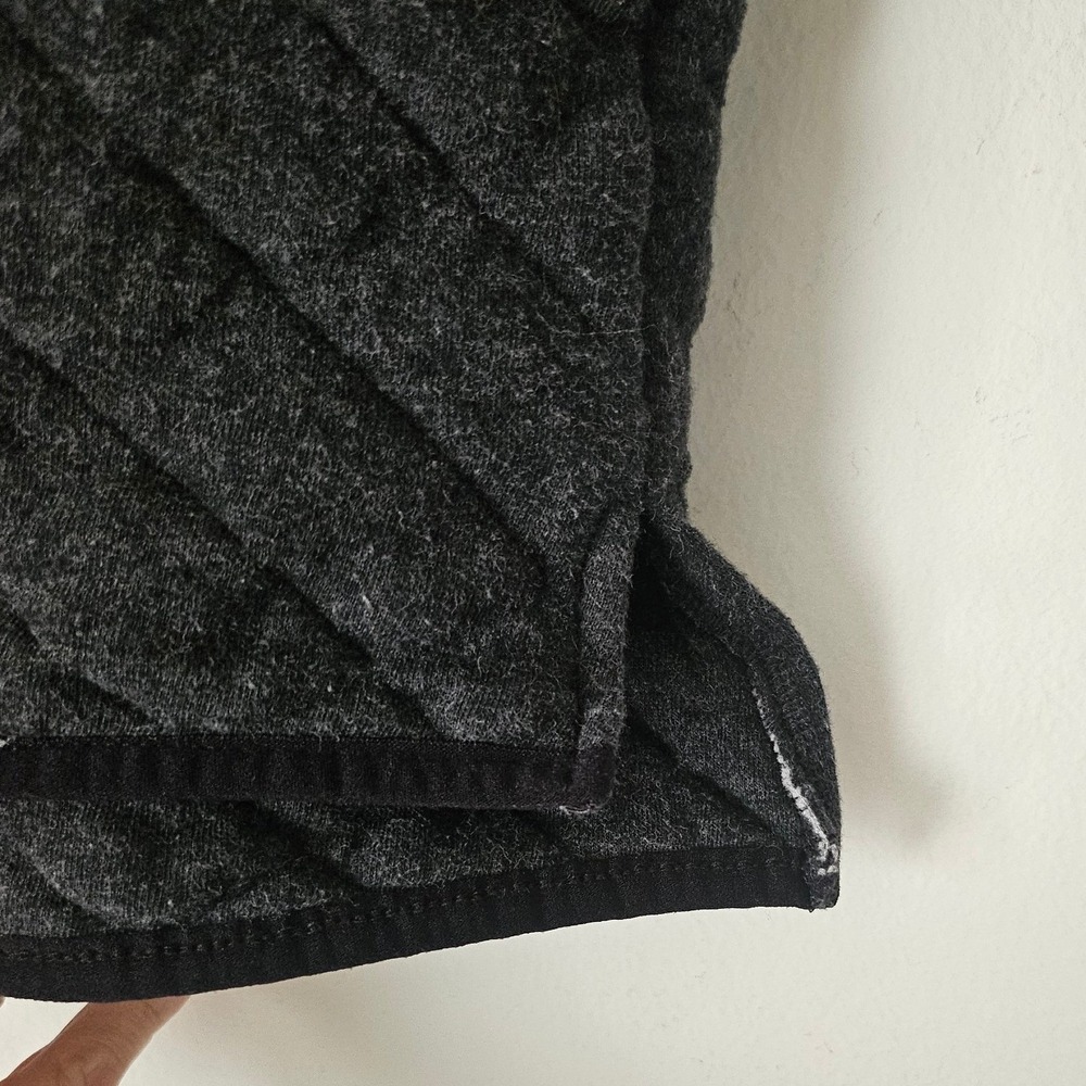 Eddie Bauer Charcoal Gray Quilted Snap Pullover Sweatshirt Sz XL Cozy Gorpcore - Picture 4 of 9